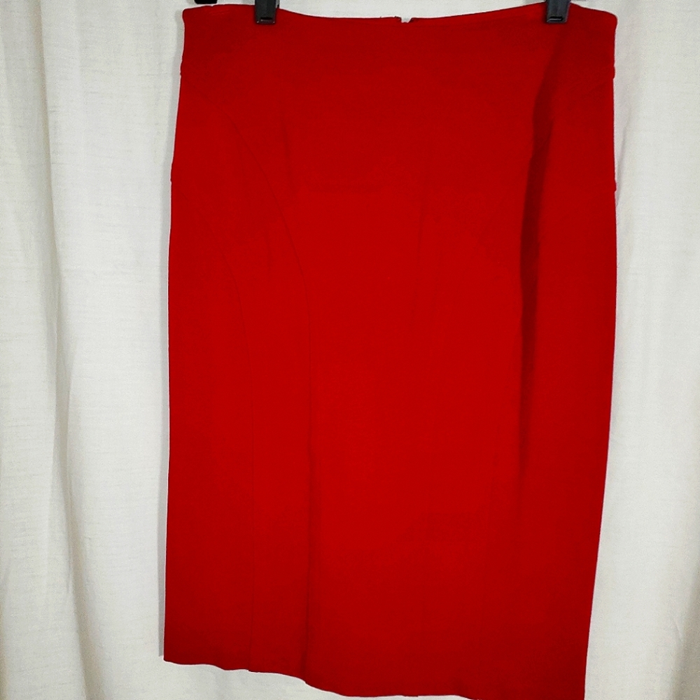Red pencil skirt